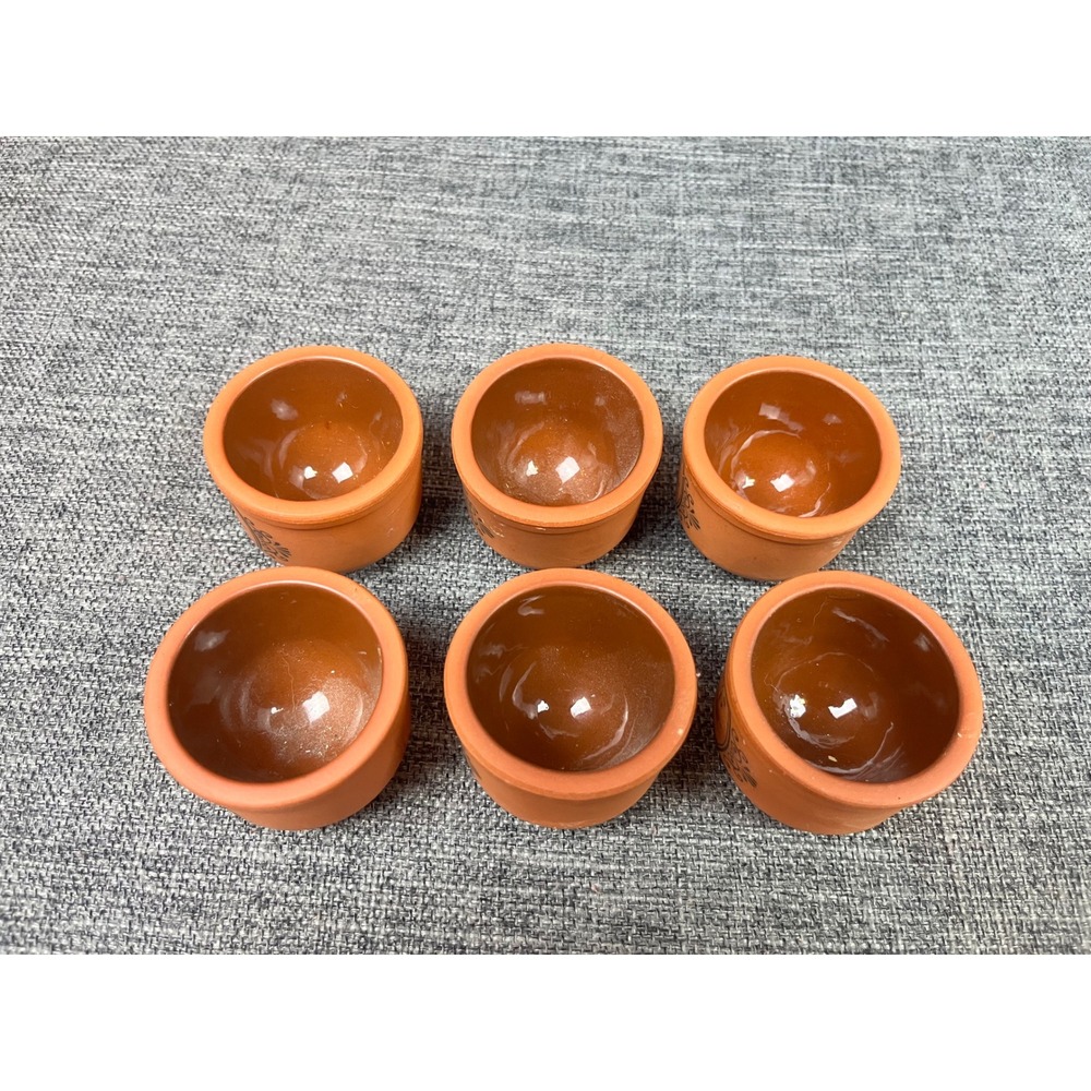 Henry‎ Watson Pottery Original Egg Cup Set of 6 Terracotta Made in England - Picture 3 of 6